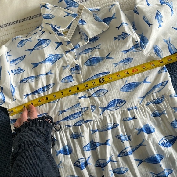 Maeve Bettina Tiered Shirt Dress – Size Small 100% cotton. A few faint stains - Picture 11 of 15